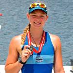 Elise Beuke as a Sequim senior with her silver medal at teh U.S. Rowing Junior National Championship. (Mary Beth Beuke)