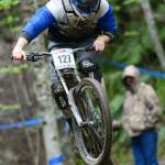 Jess Major/Peninsula Daily News Jack HIll of Eugene, Ore., rides in the Cat 1 Men&rsquo;s 19-29 races at the NW Cup on Dry Hill west of Port Angeles.