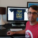 Sequim native, independent illustrator and graphic design artist Matthew Fleming won the 2017 Breakaway from Cancer T-shirt contest. His design will be the featured T-shirt on sale for $25 for the Tour of California cycling race from May 11 to 20. (Erin Hawkins/Olympic Peninsula News Group)