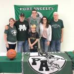 Port Angeles High School Port Angeles senior Luke Angevine, center back, has signed a letter of intent to play basketball at Peninsula College. Angevine averaged 12 points and seven rebounds per game for the Roughriders last season.