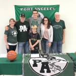 Port Angeles High School Port Angeles senior Luke Angevine, center back, has signed a letter of intent to play basketball at Peninsula College. Angevine averaged 12 points and seven rebounds per game for the Roughriders last season.