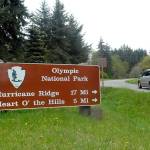A vehicle makes the turn onto Hurricane Ridge Road towards Heart o&rsquo; the Hills and Lake Dawn this spring in Port Angeles. (Keith Thorpe/Peninsula Daily News)