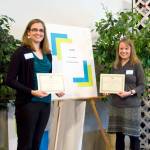 Scholarship winners Emily Kunz, left, and Maren Johnson were among 32 young women recognized during the May meeting of the Association of American University Women of Port Townsend and its affiliate, the University Women&rsquo;s Foundation of Jefferson County.