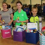 Winners of the Port Angeles All-City spelling bees are, from left, Emma Riffle, second place, middle school bee; James Burkhardt, first place, middle school bee; and Jacob Miller, first place, elementary bee. Not shown is Isaac Burnham, second-place elementary winner. (Port Angeles School District)