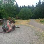 Parts of the pedestrian walkway in HJ Carroll Park in Chimacum could be shut down at points throughout the summer due to construction on the Tollefson Memorial Trail. (Cydney McFarland/Peninsula Daily News)