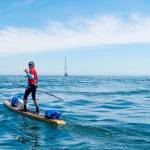 Karl Kruger arrived in Ketchikan, Alaska on Sunday as the first paddle-boarder to ever complete the 750-mile Race to Alaska. (Katrina Zoe Norbom/R2AK)