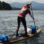 Karl Kruger paddles through Falls Narrows, one of the many channels he paddled to completed the 750-mile Race to Alaska from Port Townsend to Ketchikan, Alaska. (Liv von Oelreich/R2AK)