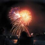 Fireworks explode over Port Angeles Harbor during last year&rsquo;s annual Independence Day display. (Keith Thorpe/Peninsula Daily News)