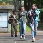 Tony Overman/The Olympian via AP                                Students leave The Evergreen State College campus in Olympia after a threat prompted a student alert and evacuation Thursday. The announcement posted on the school&rsquo;s website Thursday asked everyone to leave the Olympia campus or return to residence halls for further instructions. The post did not provide other details.