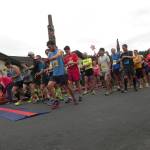 Hundreds of runners start the North Olympic Discovery Marathon at 7 Cedars Casino in Blyn on Saturday morning. They started at 7:30 a.m. and headed for a finish in downtown Port Angeles. (Mark Swanson/Peninsula Daily News)