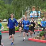 Hundreds of runners start the North Olympic Discovery Marathon at 7 Cedars Casino in Blyn on Saturday morning. They started at 7:30 a.m. and headed for a finish in downtown Port Angeles. (Mark Swanson/Peninsula Daily News)