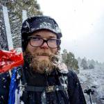 This May 15 selfie shows hiker Brien Bower in a snowstorm along the Pacific Crest Trail in California&rsquo;s southern Sierra Nevada. Bower, who hiked the 2,600-mile trail in 2015, detoured from the trail this spring after being caught in an avalanche and encountering dangerous river crossings and ended his effort to complete the hike after getting sick. (Brien Bower via AP)