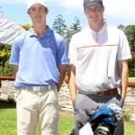 Dave Logan/Peninsula Daily News                                 Jack Shea, right, with his caddy and Western Washington University roommate Ethan Casto.