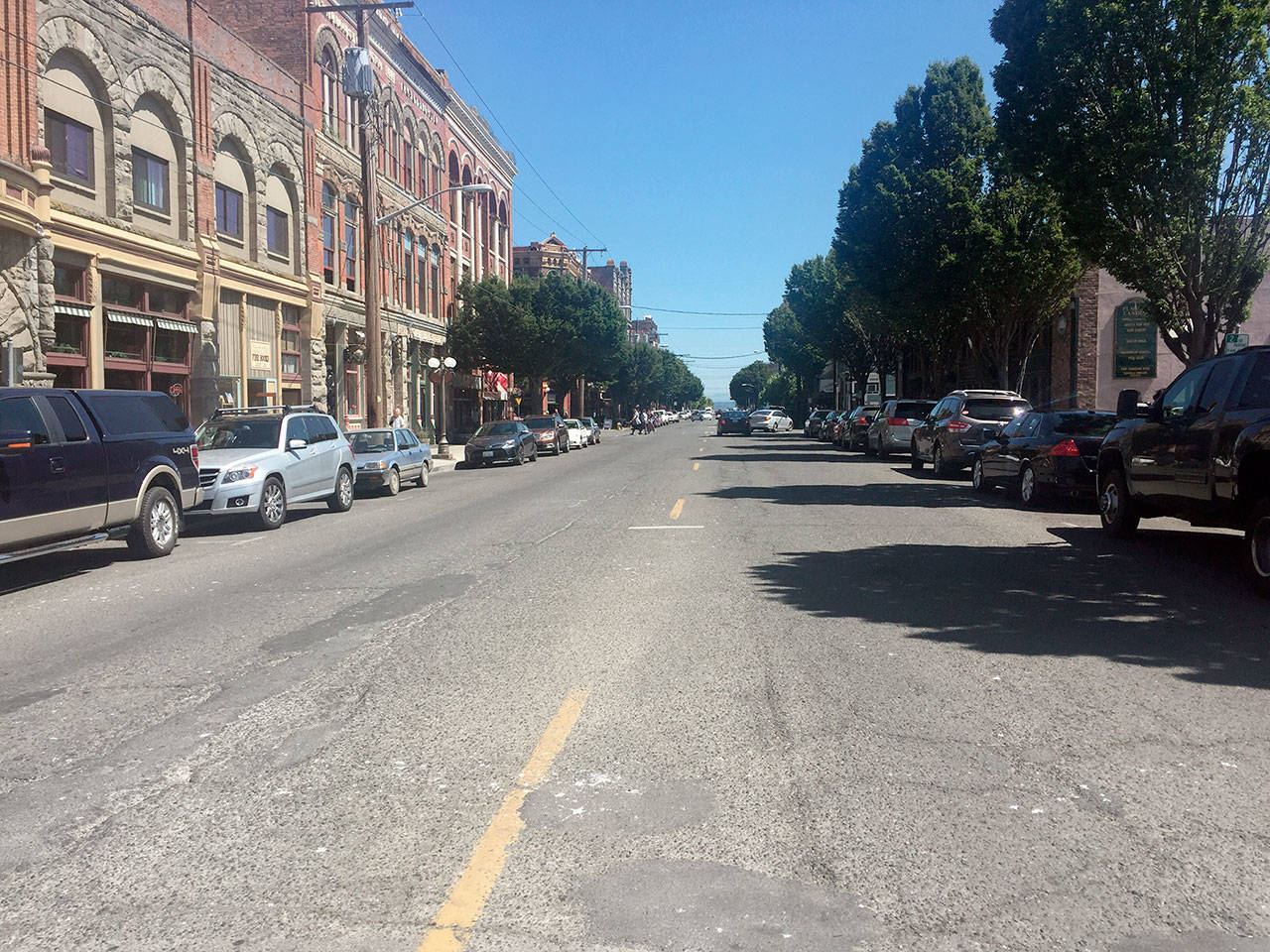 Water Street, Port Townsend&rsquo;s main street and hub of tourist activity, will be renovated to make the downtown street better for pedestrians and traffic. (Cydney McFarland/Peninsula Daily News)