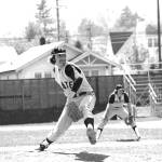 Jim Clem pitching for Peninsula College in 1973.