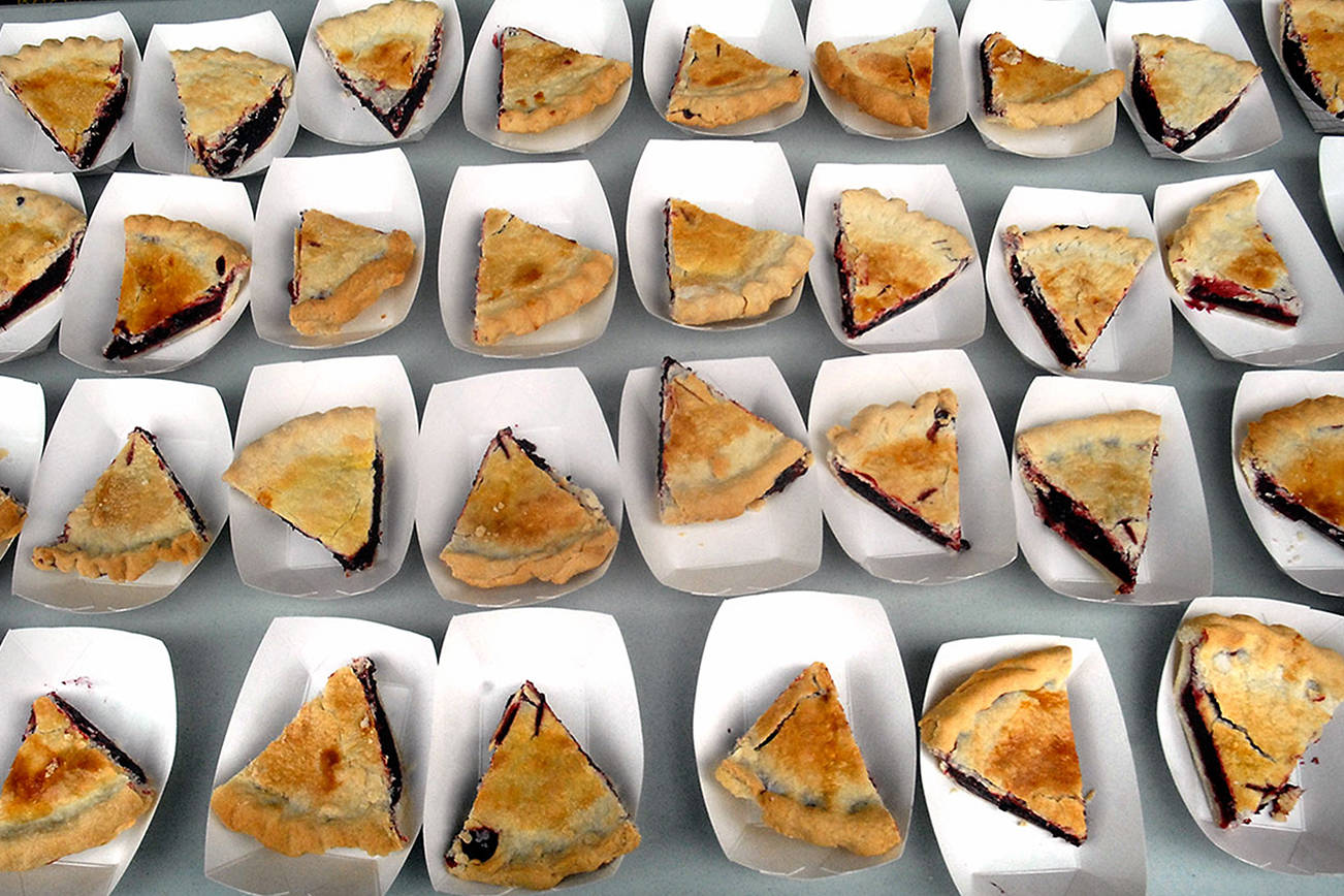 Slices of blackberry pie await visitors to Saturday&rsquo;s Joyce Daze Wild Blackberry Festival. (Keith Thorpe/Peninsula Daily News)