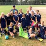 The Stormking girls U12 team from the Olympic Peninsula played in the Blast Off Tournament last weekend in Federal Way, going 3-0-1 to win the tournament. From left, front, are Taryn Johnson, Paige Mason and Kinzley Henrikson. From left, rear, are Isabelle Felton, Becca Van Dyken, Cami Bohman, Eve Breithaupt, Chloe Ferro-May, Raimey Brewer, Jolene Vaara, Waverly Mead and Julia Raupp. The coaches are Dustin Curb and Jay Marazon.