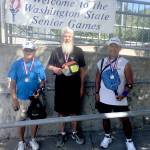 The 70-plus 3.5 singles&rsquo; winners in the Pickleball competiton at the Washington Senior Games held on July 21-23. From left, are Yim Lee of Seattle (bronze), Steve Bennett of Port Angeles (gold) and Rudy Lopez of Hawaii (silver).