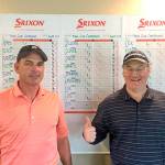 Hazli Katsikapes, left, and Brian Lux are the Port Townsend Golf Club Men&rsquo;s Club Gross and Net champions, respectively. Katsikapes won the gross title by four strokes over Ronnie Harrell, while Lux claimed the net title by two shots over Doug Collins and Daryl Gillette.