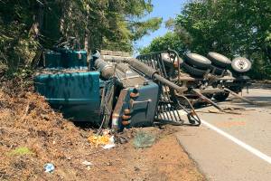 Port Angeles man injured in log truck wreck near Brinnon