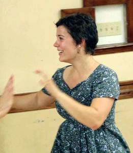 Dance caller Abigail Hobart will teach the steps at the first community contra dance of the season Saturday at Port Angeles&rsquo; Black Diamond Community Hall.