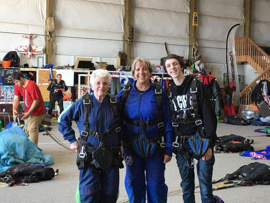 Clairee Meeks                                Three generations of family, from left, Clairee Meeks, Darcy Lamb and Connor Lamb, skydived together late last month for the first time. It was Meeks&rsquo; sixth jump and Darcy&rsquo;s second time.