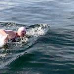 Swimmer makes it across Strait in less than eight hours