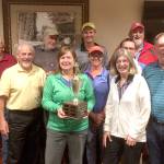Dungeness Golf Shop claimed the Cedars at Dungeness Merchant&rsquo;s League title this season. Team members are, front row from left, Barb Burrows, Lisa Ballantyne, middle row, Barry Tuteur, Jan Clendening, Richard Clendening, Ray Ballantyne and back row, Steve Lewis, Kris Lether, Jeff Jones and Vern Ahrendes. Not pictured: Steve Collatz and Rob Onnen.                                (Barry Tuteur)