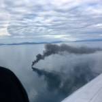 This yacht burned and sank off the west coast of Whidbey Island on Thursday. (Ruth Garasi)