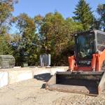 Construction continues on a radio-cell tower on Brigadoon Boulevard in Sequim that is anticipated to be upright by November. A wireless company plans to begin increasing its coverage area through it as soon as December, developers said. (Matthew Nash/ Olympic Peninsula News Group)