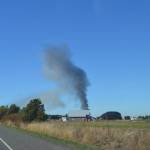 Smoke fills the sky from a house fire on Thornton Drive on Friday. (Matthew Nash/Olympic Peninsula News Group)