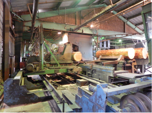 The mill in operation at Allen Logging. (Christi Baron/Forks Forum)