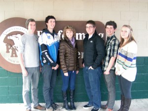 From left are young Port Angeles musicians Nick Fritschler