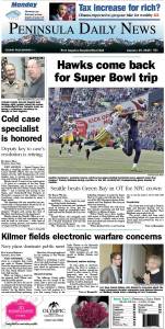 Here is today's front page for our  readers in Clallam County — news tailored to your community. There's more inside that isn't online! ()