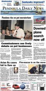 Here is today's front page. There's more inside that isn't online! ()