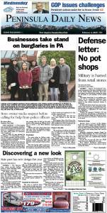 Here is today's Clallam County front page. There's more inside that isn't online! ()