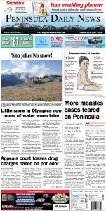 Today's front page for Clallam County. There's more inside that isn't online! ()