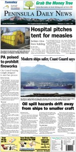 Today's front page for Clallam County. There's more inside that isn't online! ()