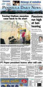 Today's front page for Clallam County. There's more inside that isn't online! ()