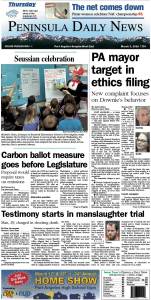 Today's front page tailored for the PDN's readers in Clallam County. There's more inside that isn't online! ()