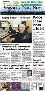 Today's front page for Clallam County. There's more inside that isn't online! ()