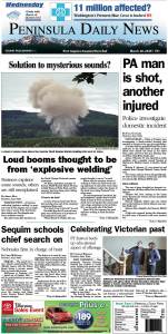 Today's front page for Clallam County. There's more inside that isn't online! ()