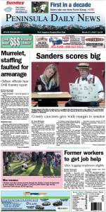 Today's front page tailored for the PDN's readers in Clallam County. There's more inside that isn't online! ()