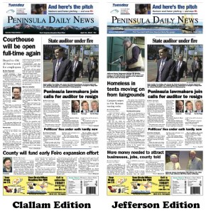 Today's front pages tailored for the PDN's Clallam and Jefferson readers. There's more inside that isn't online! ()