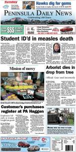 Today's front page tailored for the PDN's readers in Clallam County. There's more inside that isn't online! ()