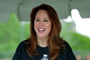 Washington Secretary of State Kim Wyman smiles Wednesday as she greets state workers attending a lunch event in Olympia. With the back-to-back news that Ted Cruz and John Kasich were dropping out of the 2016 Republican presidential contest