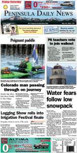 Today's front page tailored for the PDN's Clallam County readers. There's more inside that isn't online! ()