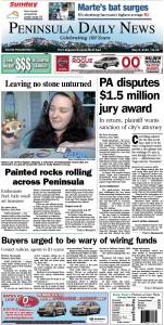Today's front page tailored for the PDN's readers in Clallam County. There's more inside that isn't online! ()