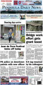 Today's front page tailored for the PDN's Clallam County readers. There's more inside that isn't online! ()