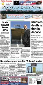 Today's front page tailored for the PDN's readers in Clallam County. There's more inside that isn't online!